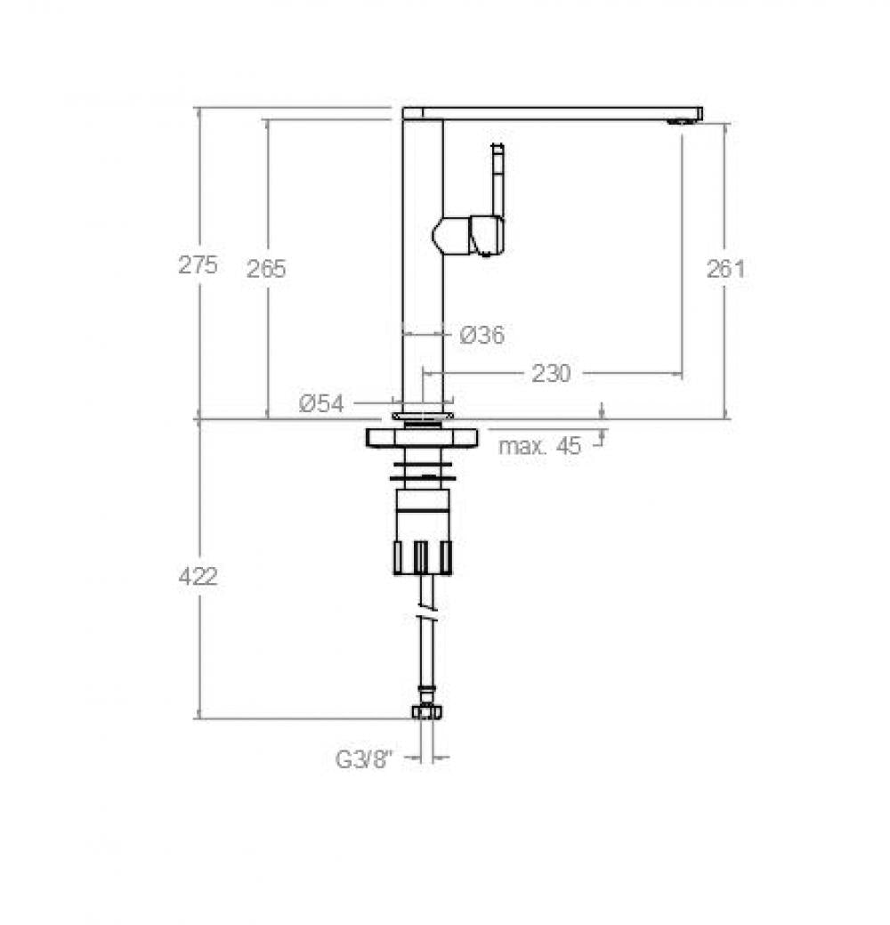 Ramon Soler - Grifo de cocina monomando con caño alto giratorio cobre satinado - BricoandPool