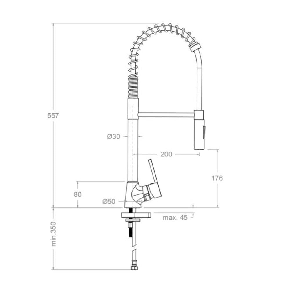 Ramon Soler - Grifo de cocina profesional monomando cromo - BricoandPool