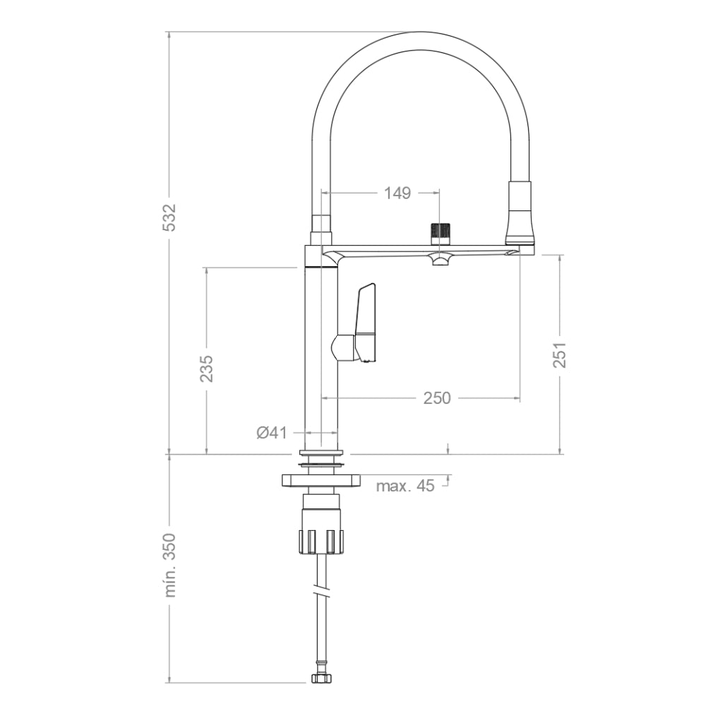 Ramon Soler - Grifo de cocina profesional monomando Pure Water con circuito para agua purificada negro mate - BricoandPool