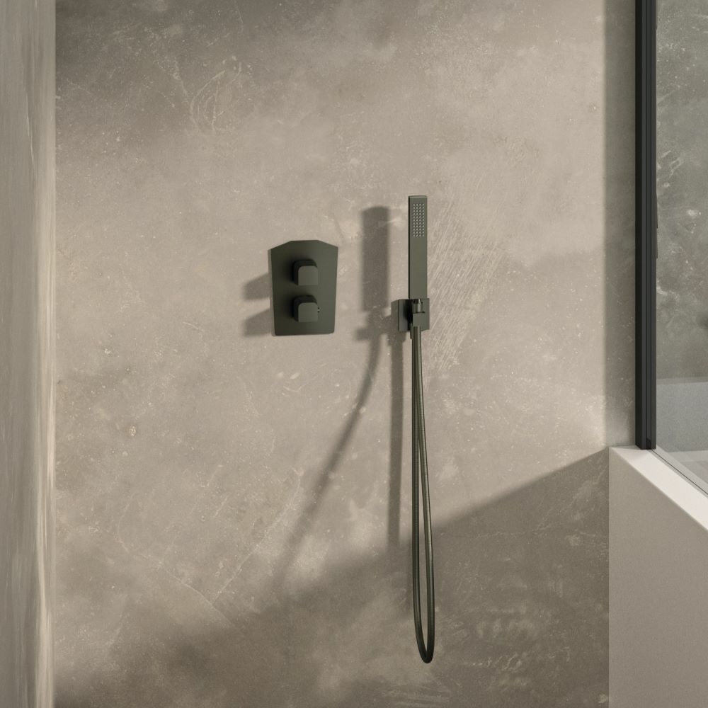 Ramon Soler - Grifo de ducha empotrado termostático 1 vía Prisma grafito - BricoandPool