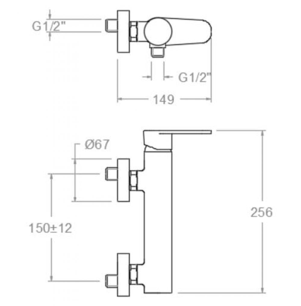 Ramon Soler - Grifo de ducha monomando Alexia níquel cepillado - BricoandPool