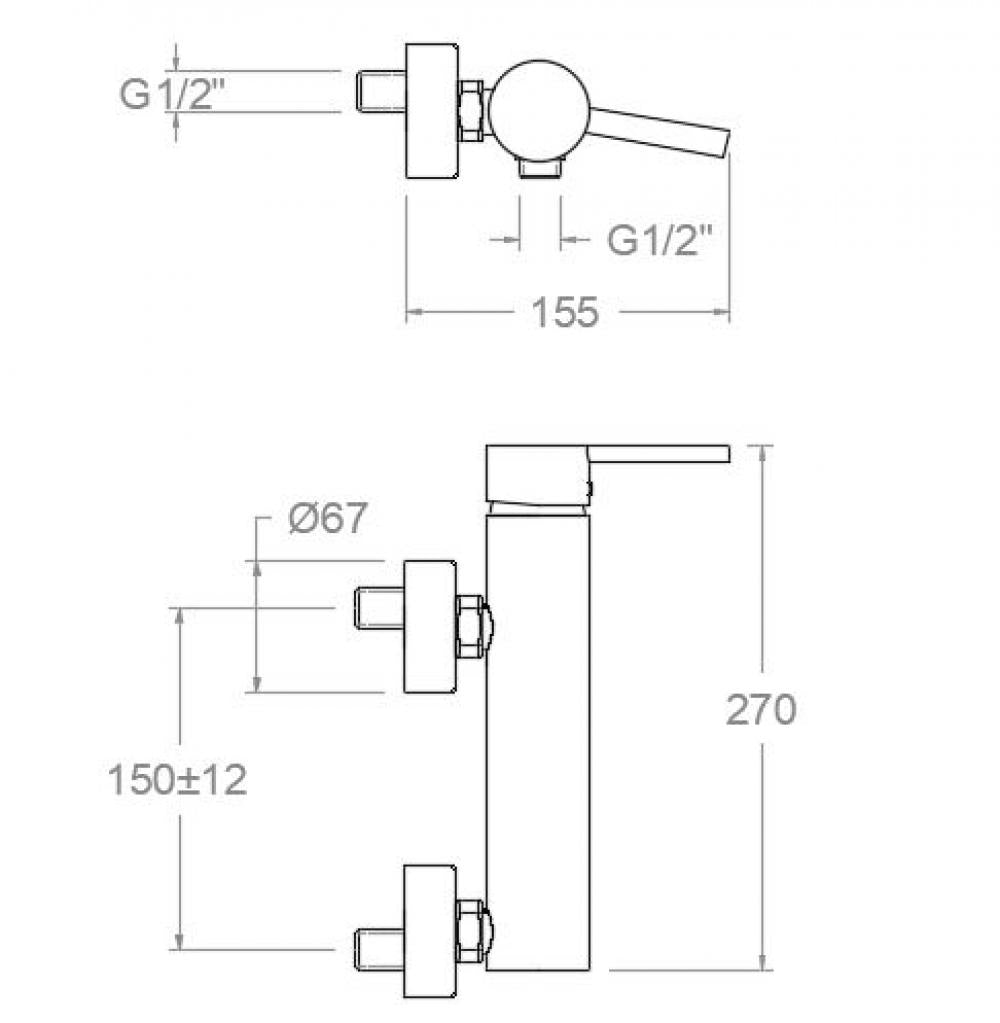 Ramon Soler - Grifo de ducha monomando Drako cromo - BricoandPool