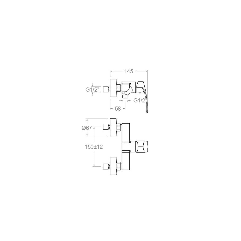 Ramon Soler - Grifo de ducha monomando New Fly cromo - BricoandPool