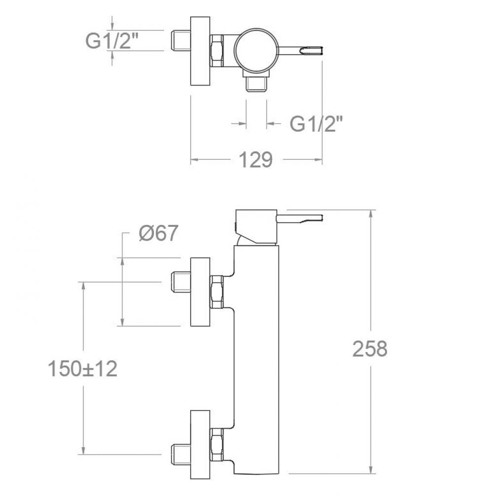 Ramon Soler - Grifo de ducha monomando Odisea cromo - BricoandPool