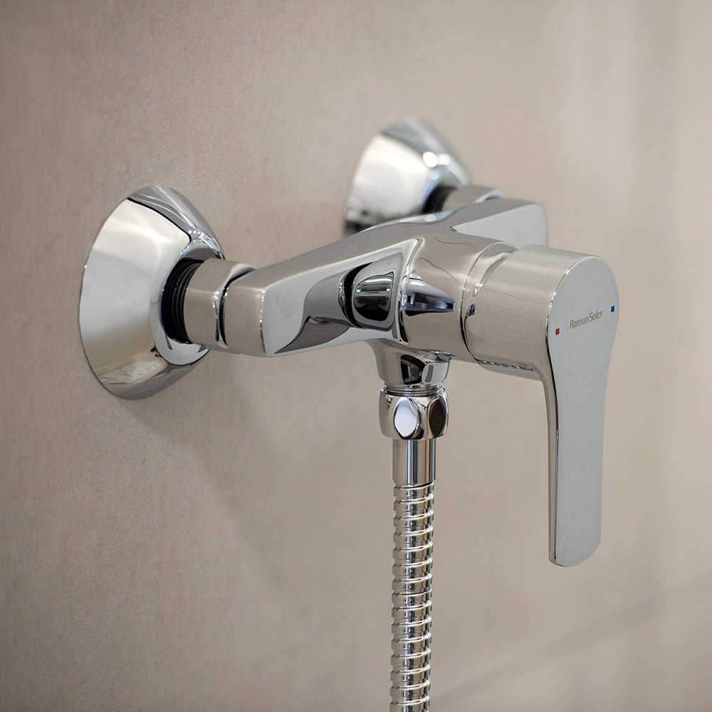 Ramon Soler - Grifo de ducha monomando Titanium con equipo de ducha cromo - BricoandPool