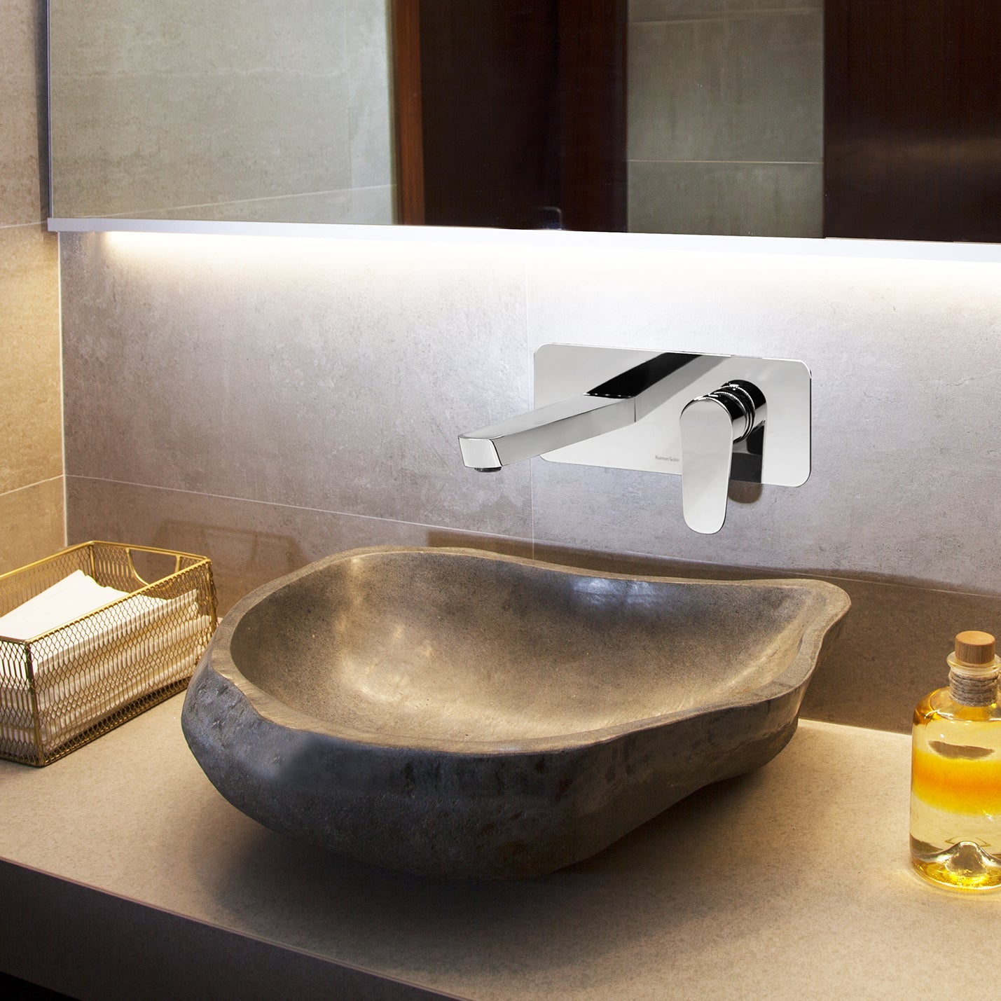 Ramon Soler - Grifo de lavabo empotrado monomando Alexia cromo - BricoandPool