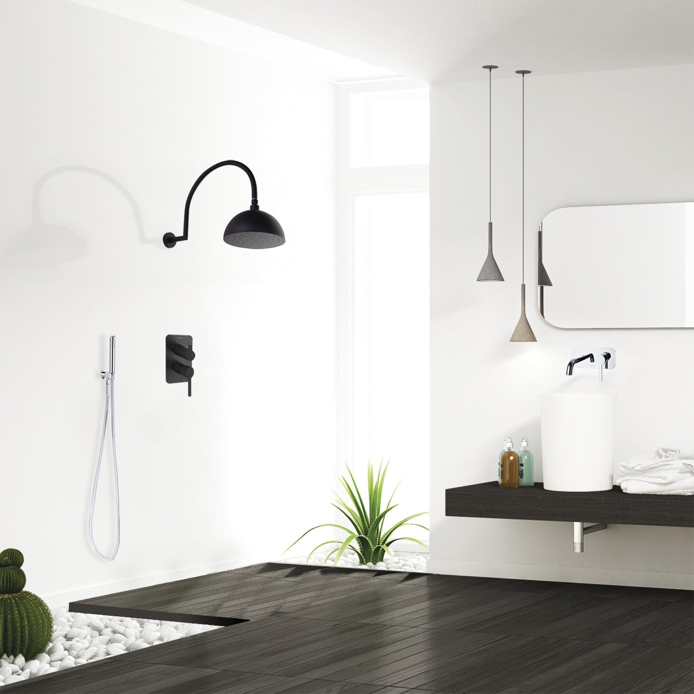 Ramon Soler - Grifo de lavabo empotrado monomando Drako cromo - BricoandPool