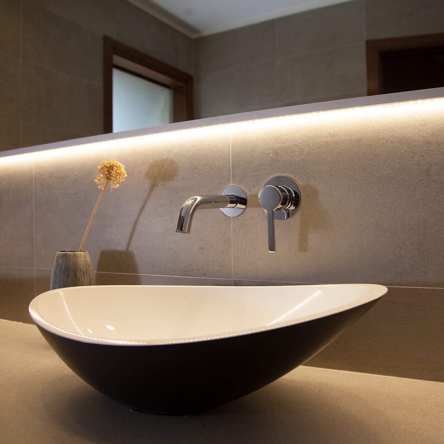 Ramon Soler - Grifo de lavabo empotrado mural monomando Drako cromo - BricoandPool