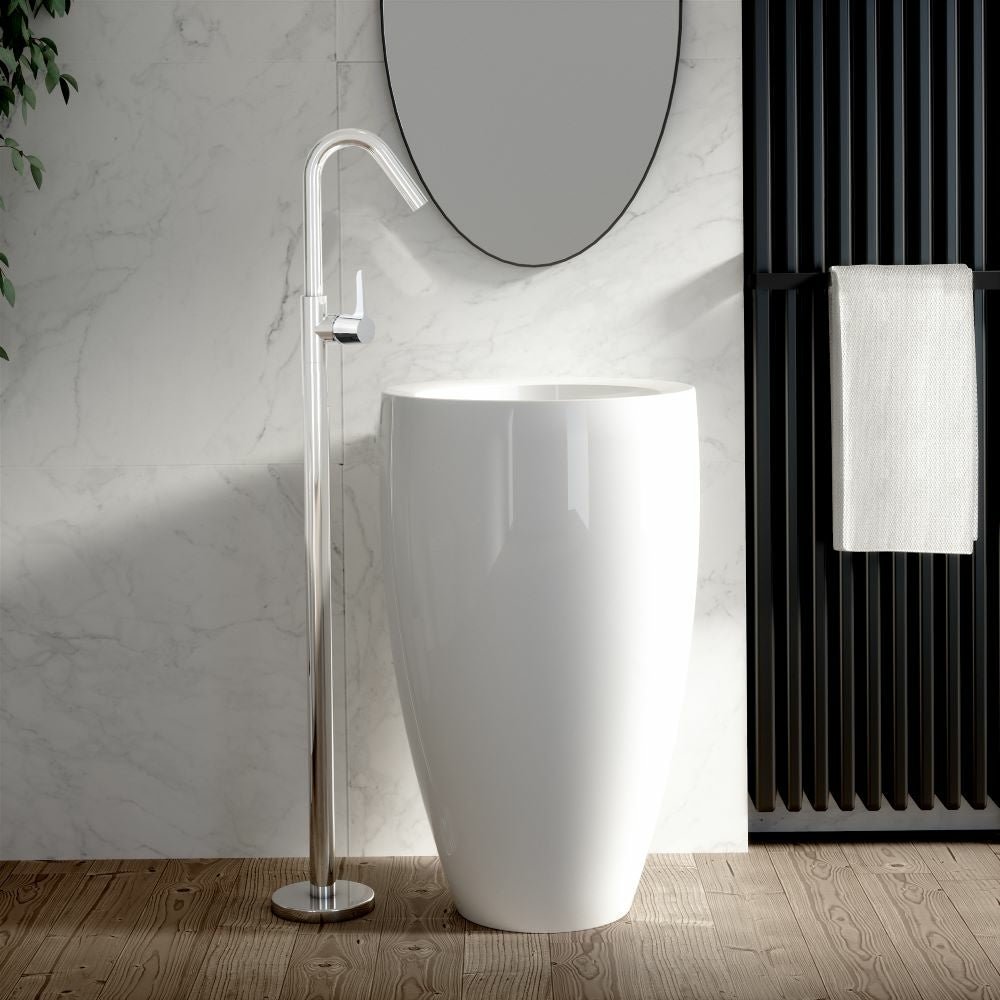 Ramon Soler - Grifo de lavabo monomando Adagio base - columna cromo - BricoandPool