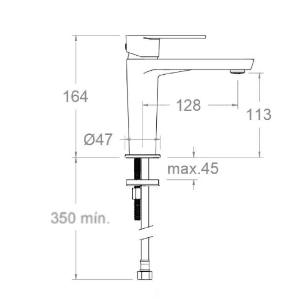 Ramon Soler - Grifo de lavabo monomando Alexia oro cepillado - BricoandPool