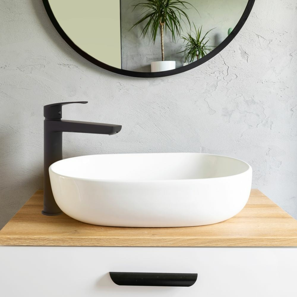 Ramon Soler - Grifo de lavabo monomando alto New Fly Tool Free negro mate - BricoandPool