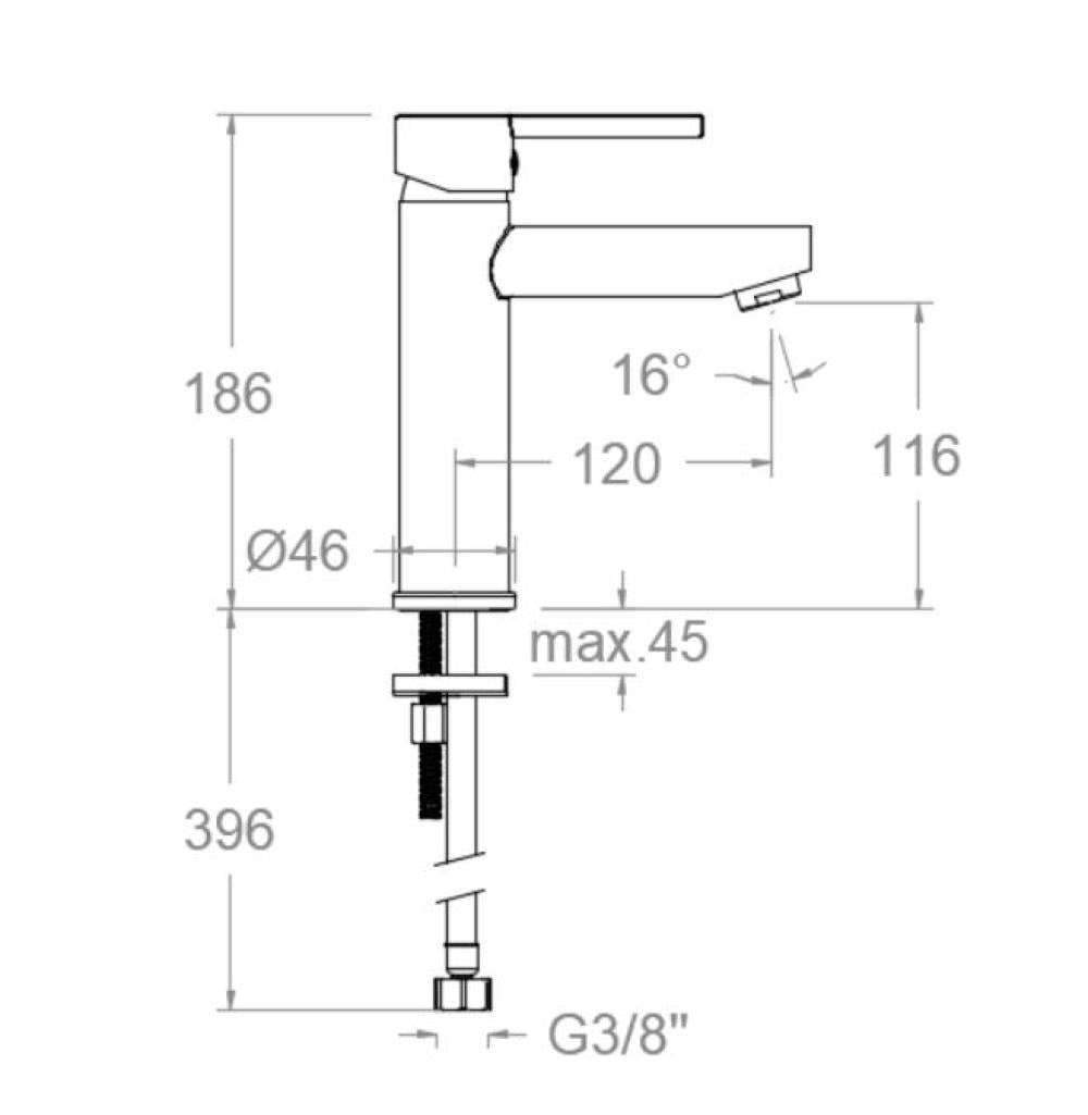 Ramon Soler - Grifo de lavabo monomando Drako con válvula automática de inox 1¼ apertura en frío cromo - BricoandPool