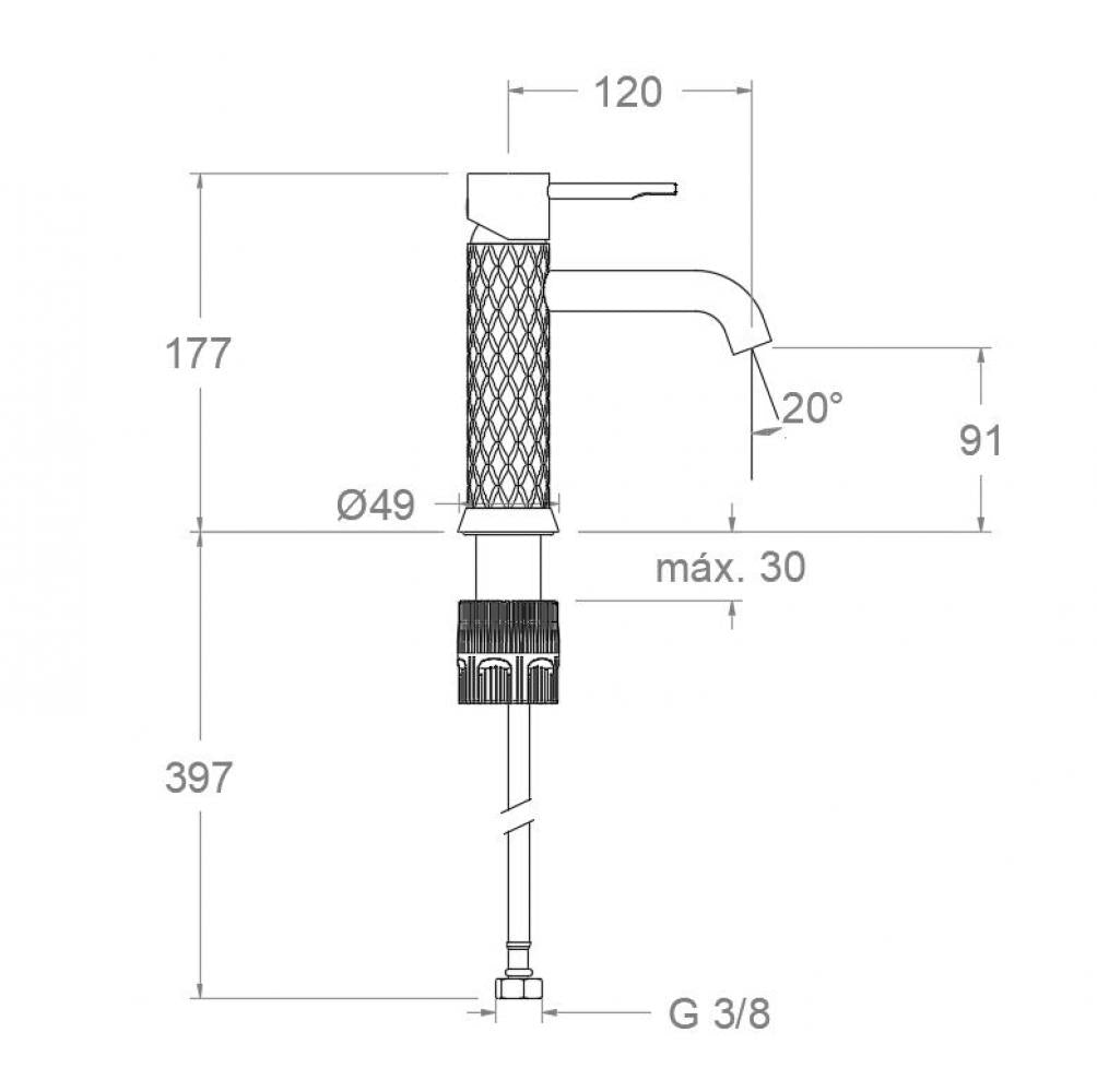 Ramon Soler - Grifo de lavabo monomando Odisea Joya 5L cromo - BricoandPool