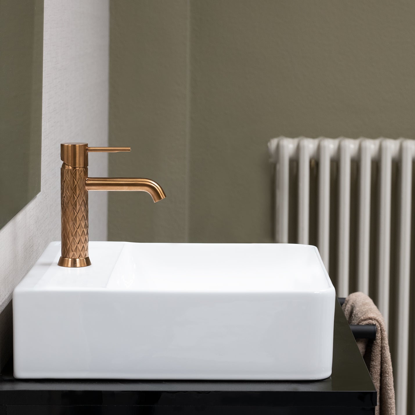 Ramon Soler - Grifo de lavabo monomando Odisea Joya cobre cepillado - BricoandPool