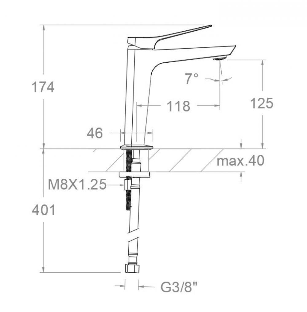 Ramon Soler - Grifo de lavabo monomando Prisma cromo - BricoandPool