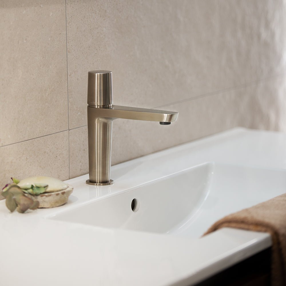 Ramon Soler - Grifo de lavabo monomando Tzar níquel cepillado - BricoandPool