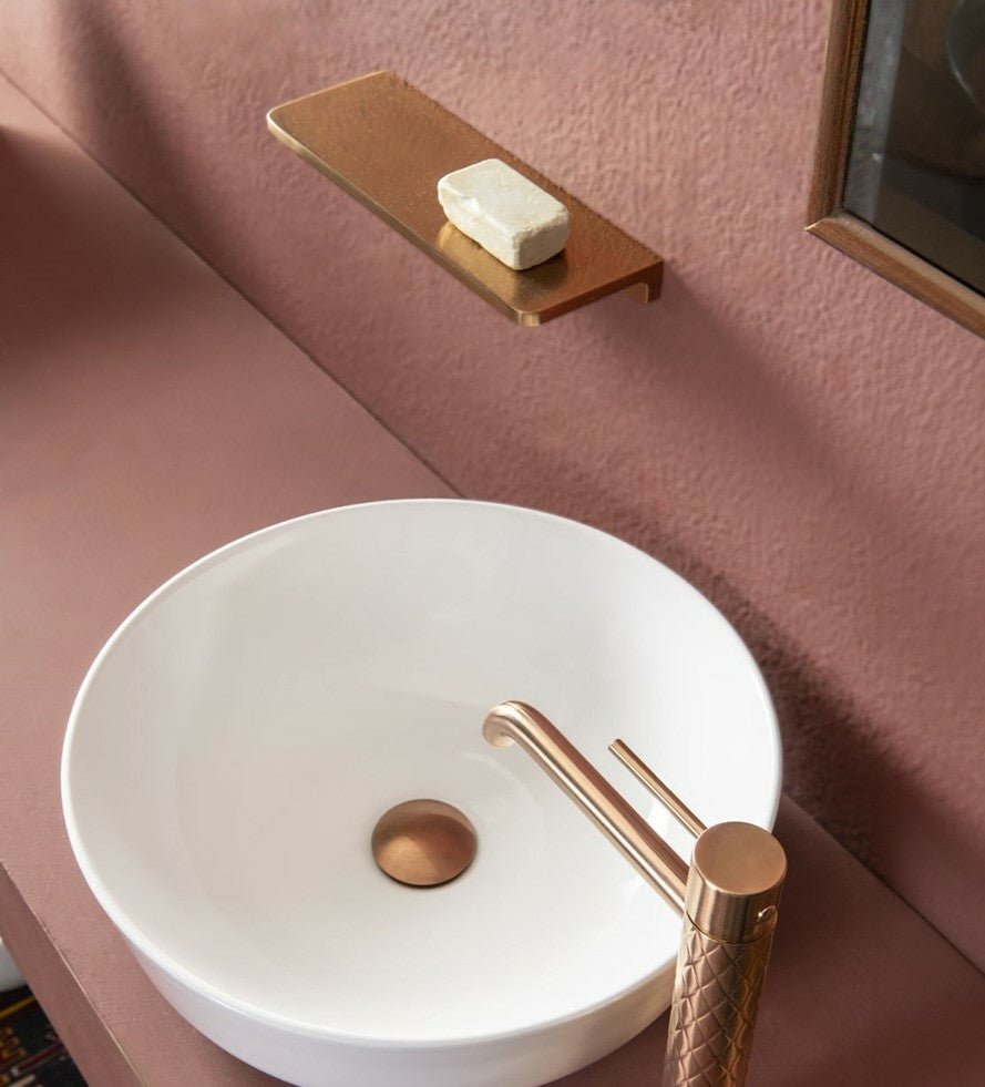 Ramon Soler - Grifo de lavabo monomando XL Odisea Joya cobre cepillado - BricoandPool