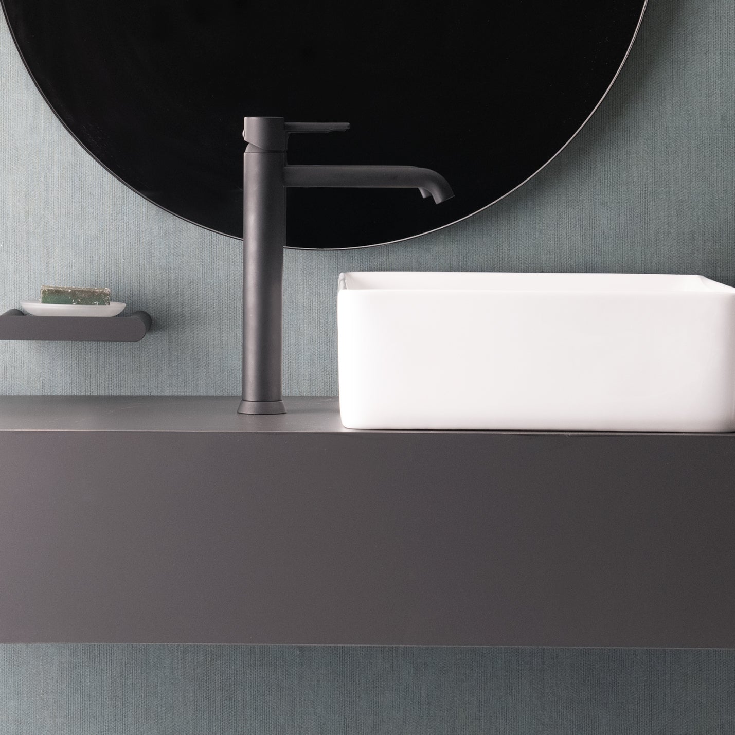 Ramon Soler - Grifo de lavabo monomando XL Odisea negro mate - BricoandPool