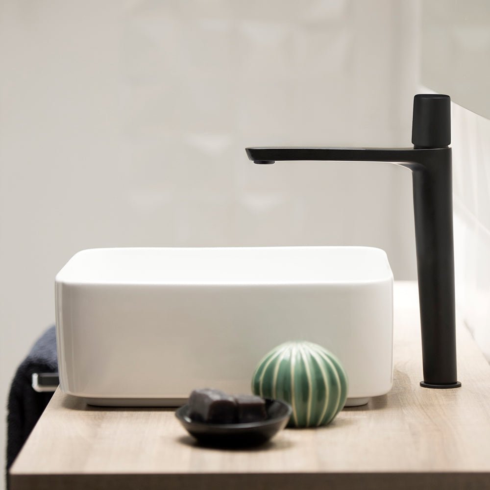 Ramon Soler - Grifo de lavabo monomando XL Tzar negro mate - BricoandPool