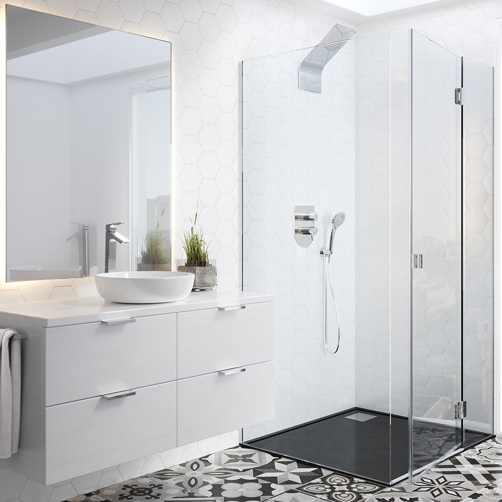 Ramon Soler - Grifo de lavabo monomando XL Urban Chic con salida en cascada y caudal limitado cromo - BricoandPool