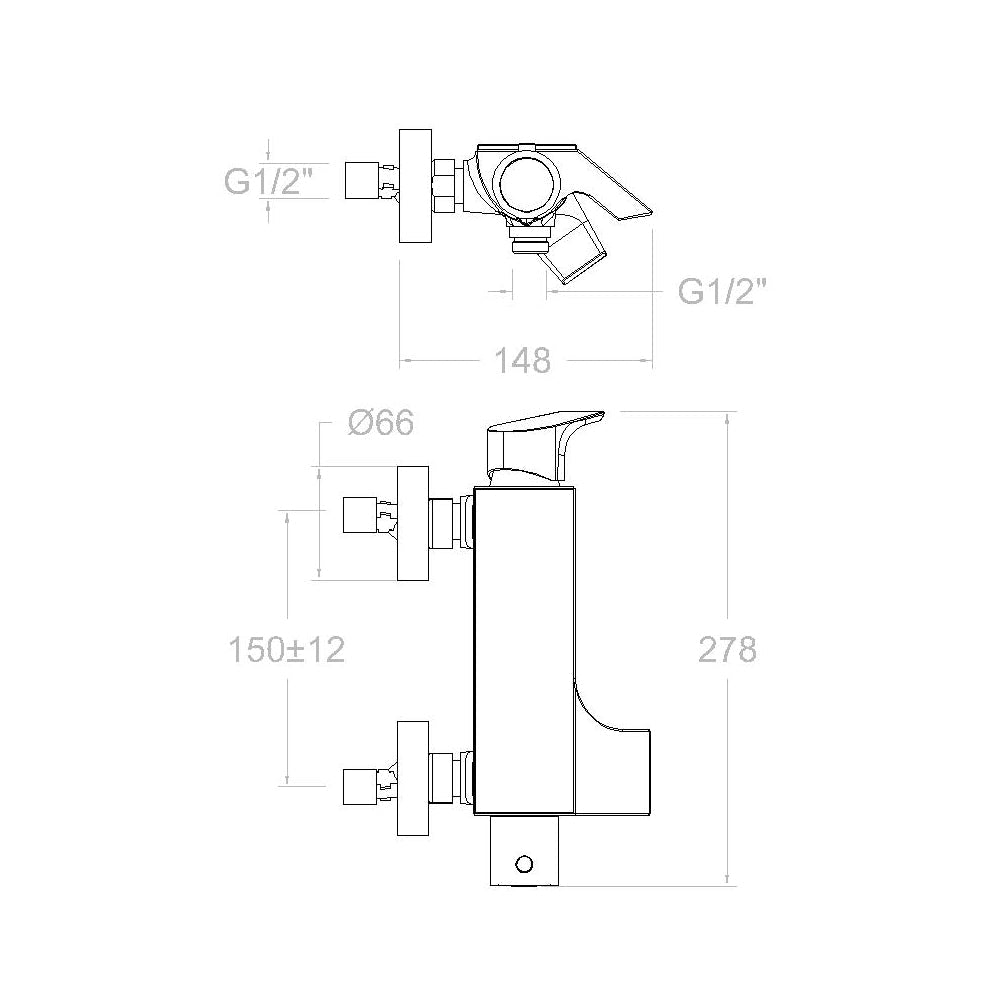 Ramon Soler - Grifo monomando de baño - ducha Urban Chic con inversor integrado, salida cascada y repisa de vidrio cromo - BricoandPool