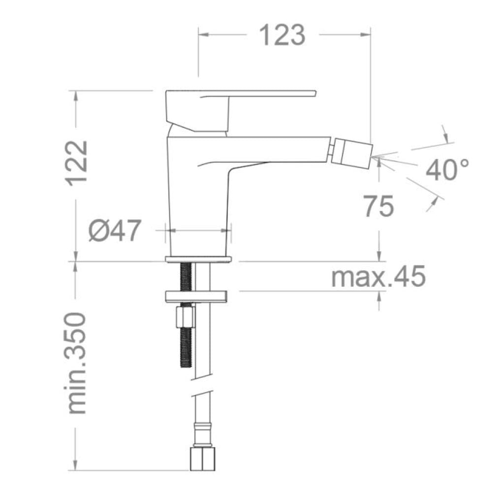 Ramon Soler - Grifo monomando de bidé Alexia cromo - BricoandPool
