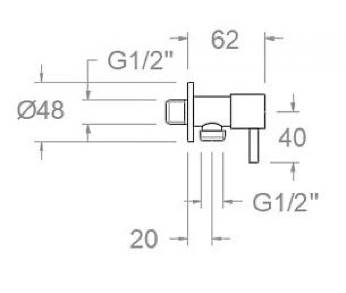 Ramon Soler - Grifo monomando mural para WC Ypsilon 110 mm cromo - BricoandPool