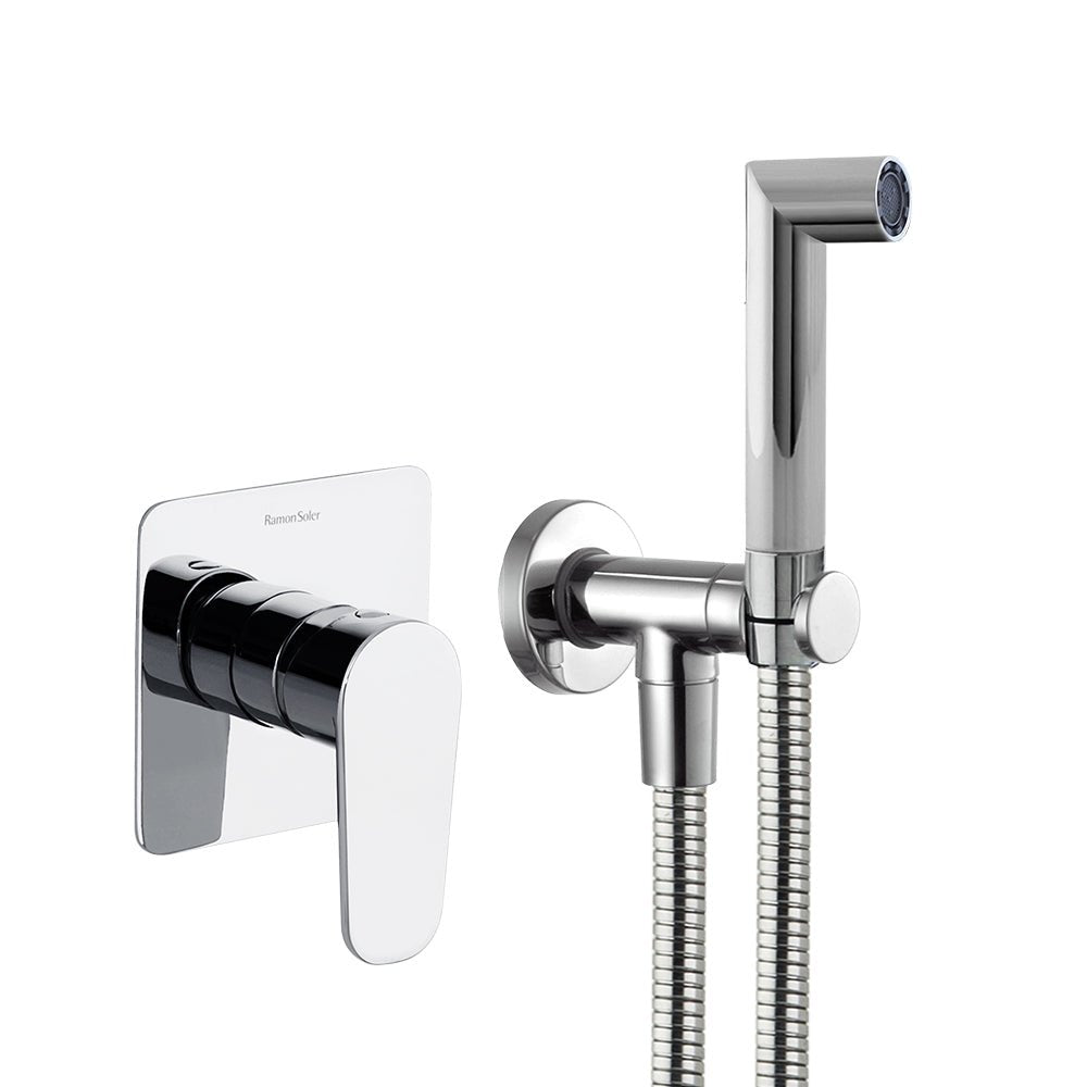 Ramon Soler - Monomando empotrado de WC con duchita, cromo - BricoandPool