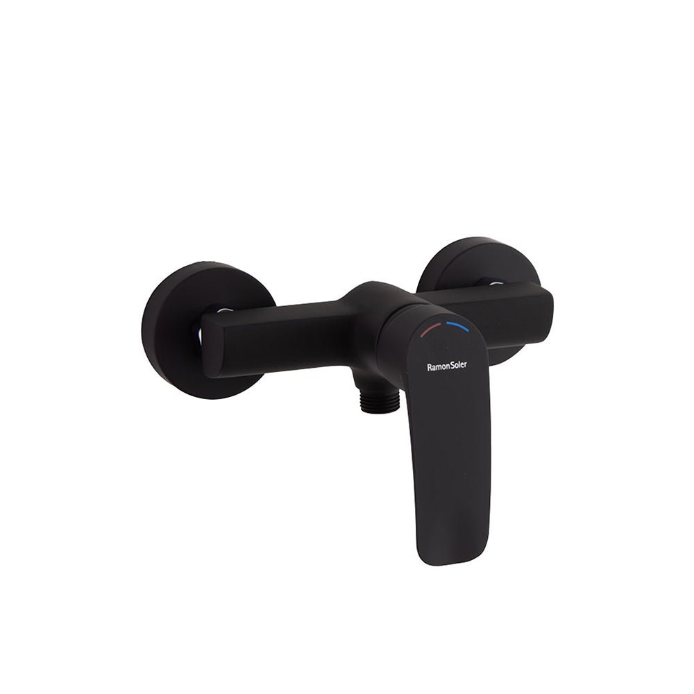 Ramon Soler - New Fly, monomando de ducha, negro mate - BricoandPool