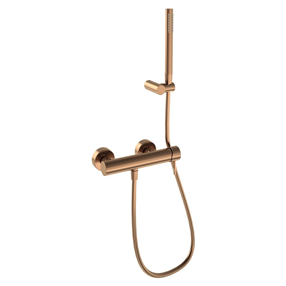 Ramon Soler - Odisea, conjunto monomando de ducha con equipo de ducha, cobre cepillado - BricoandPool