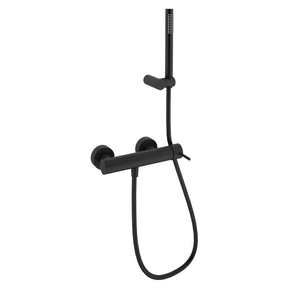 Ramon Soler - Odisea, conjunto monomando de ducha con equipo de ducha, negro mate - BricoandPool