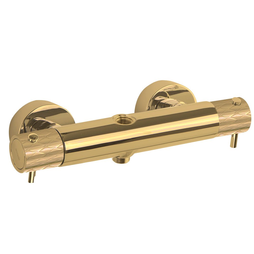 Ramon Soler - Odisea Joya, termostático de ducha de pared, oro cepillado - BricoandPool