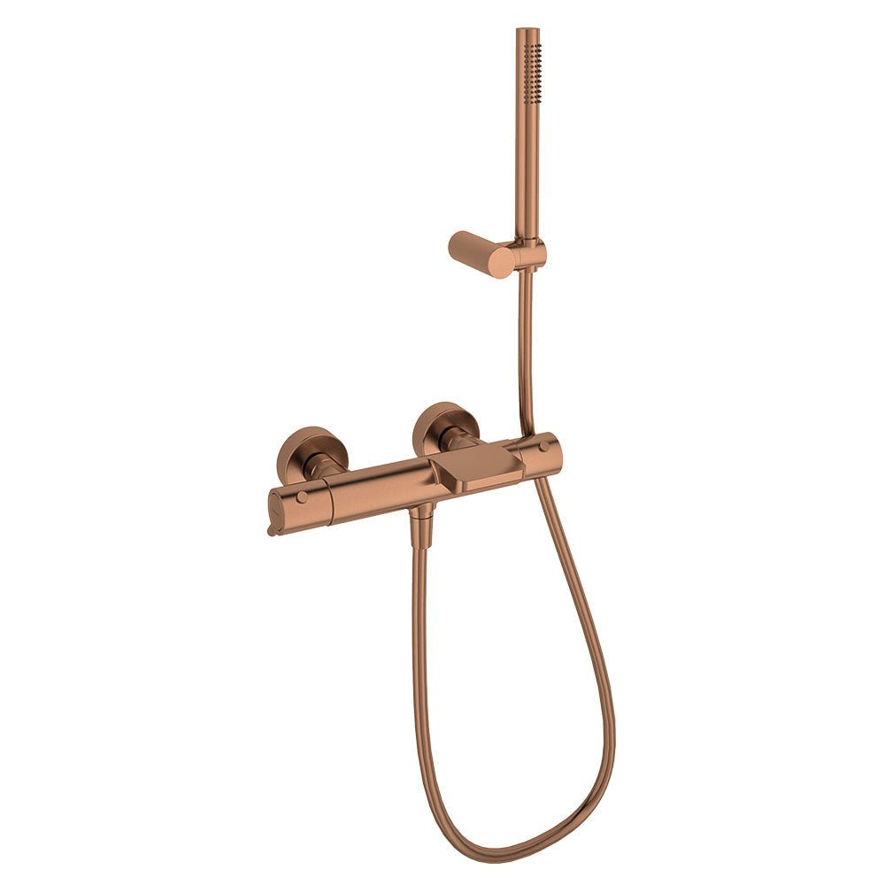 Ramon Soler - Odisea, termostático de bañera con equipo de ducha, cobre cepillado - BricoandPool