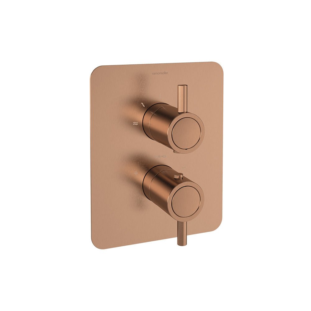 Ramon Soler - Odisea, termostático de ducha empotrado, cobre cepillado - BricoandPool