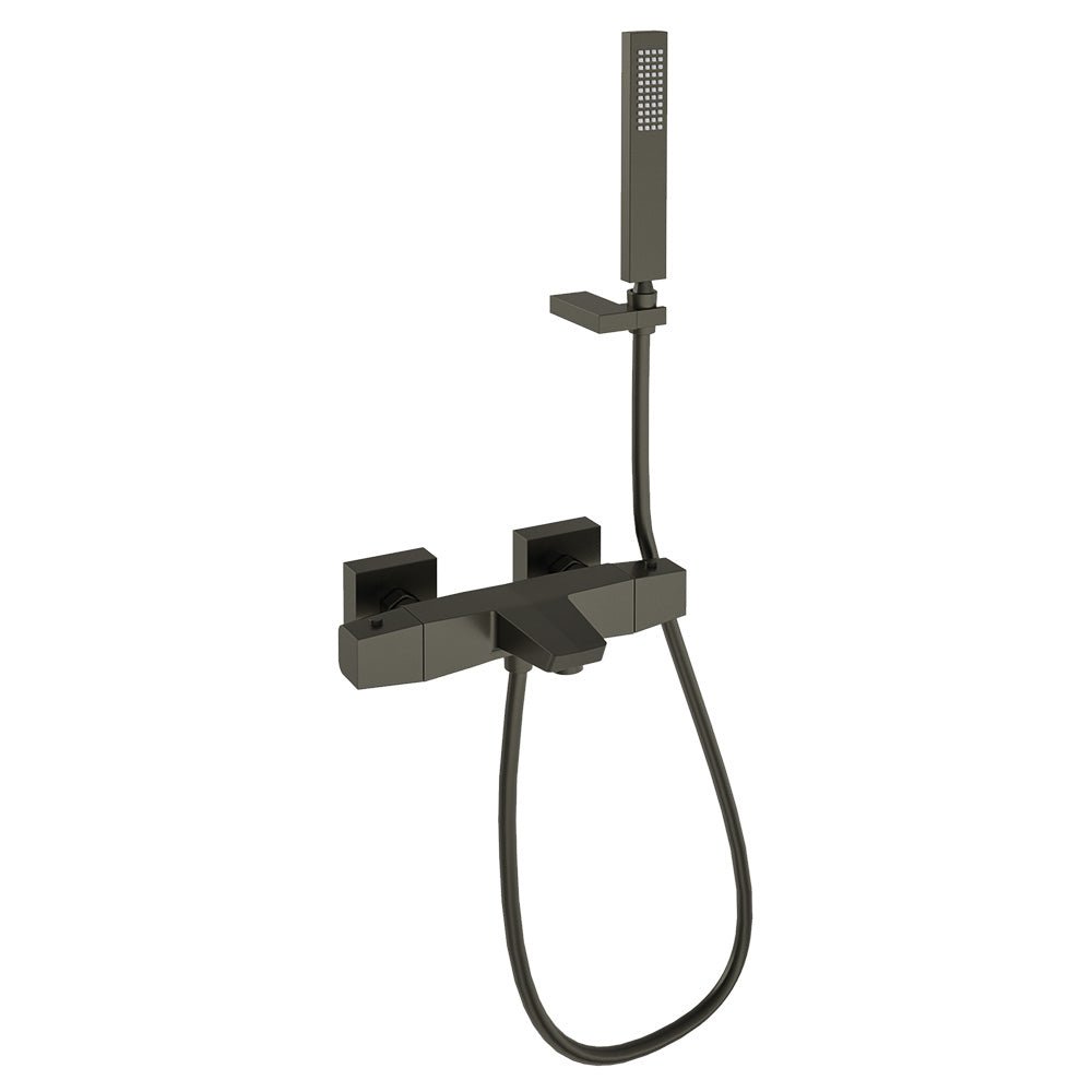 Ramon Soler - Prisma, termostático de baño - ducha con equipo de ducha, grafito - BricoandPool