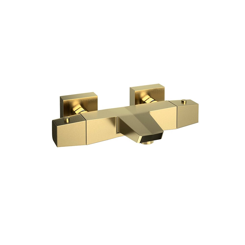 Ramon Soler - Prisma, termostático de baño - ducha, oro cepillado - BricoandPool