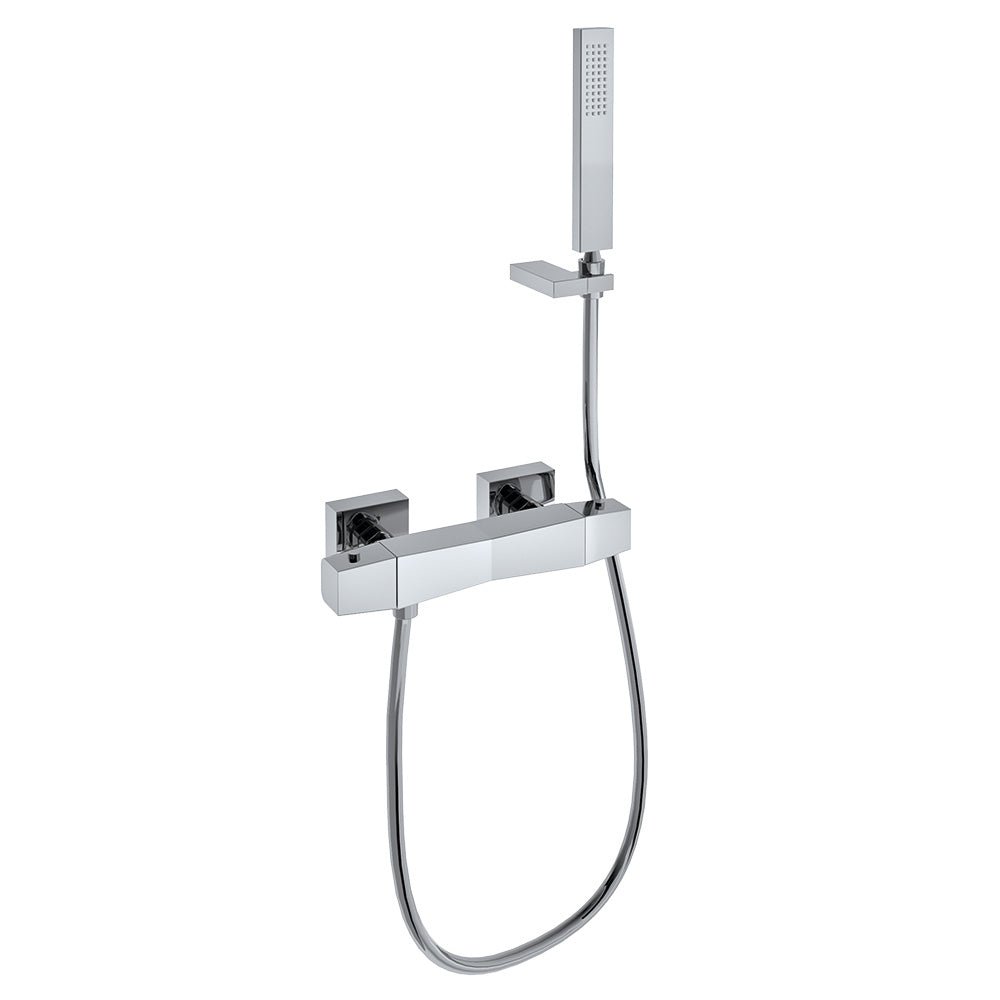 Ramon Soler - Prisma, termostático de ducha con equipo de ducha, cromo - BricoandPool