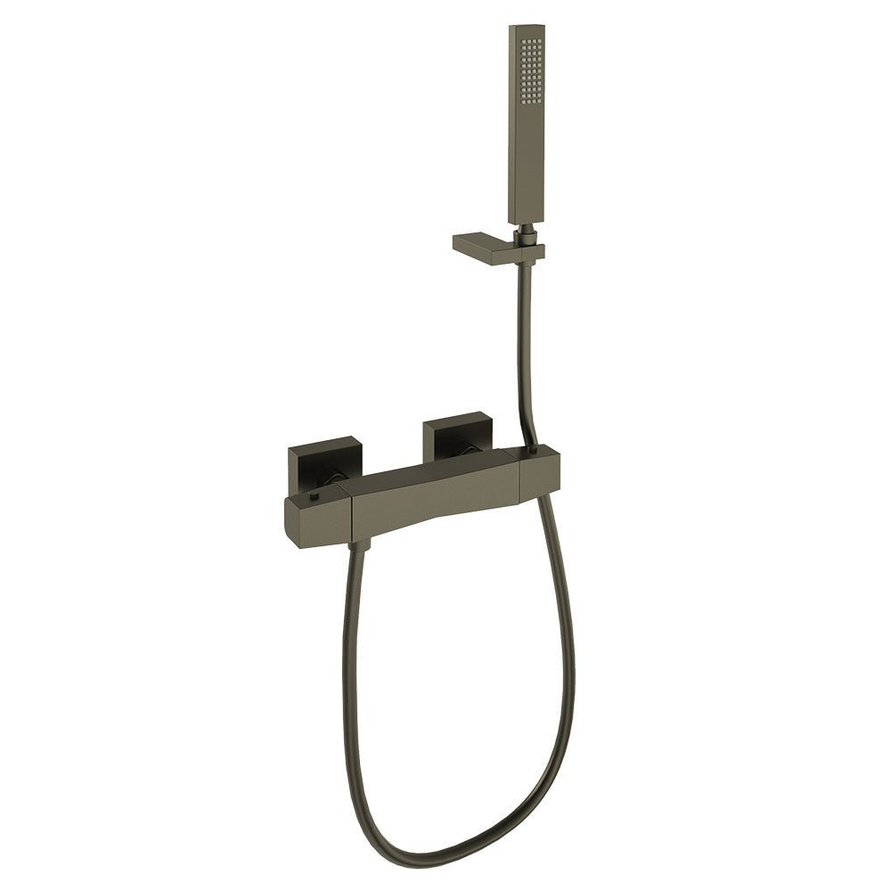 Ramon Soler - Prisma, termostático de ducha con equipo de ducha, grafito - BricoandPool