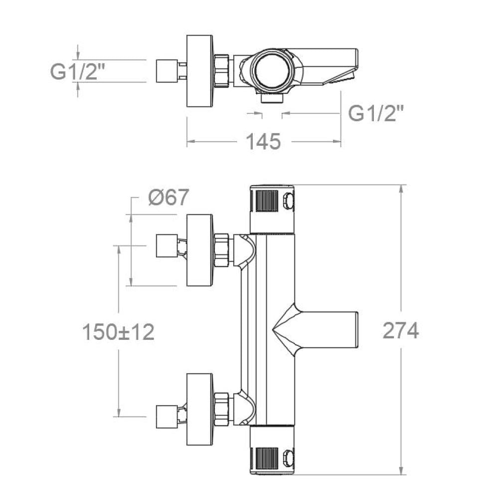 Ramon Soler - Termotech, termostático de baño - ducha, cromo - BricoandPool