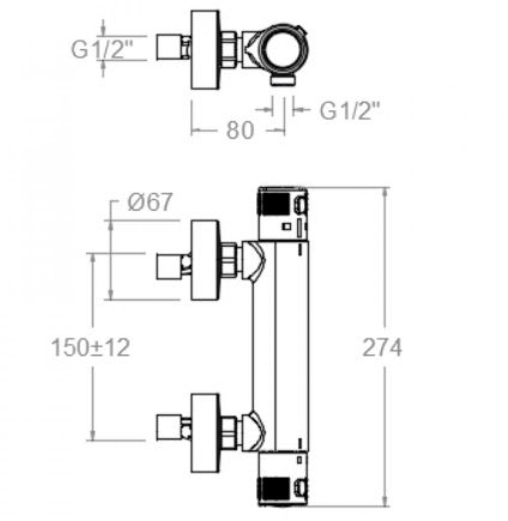 Ramon Soler - Termotech, termostático de ducha, cromo - BricoandPool