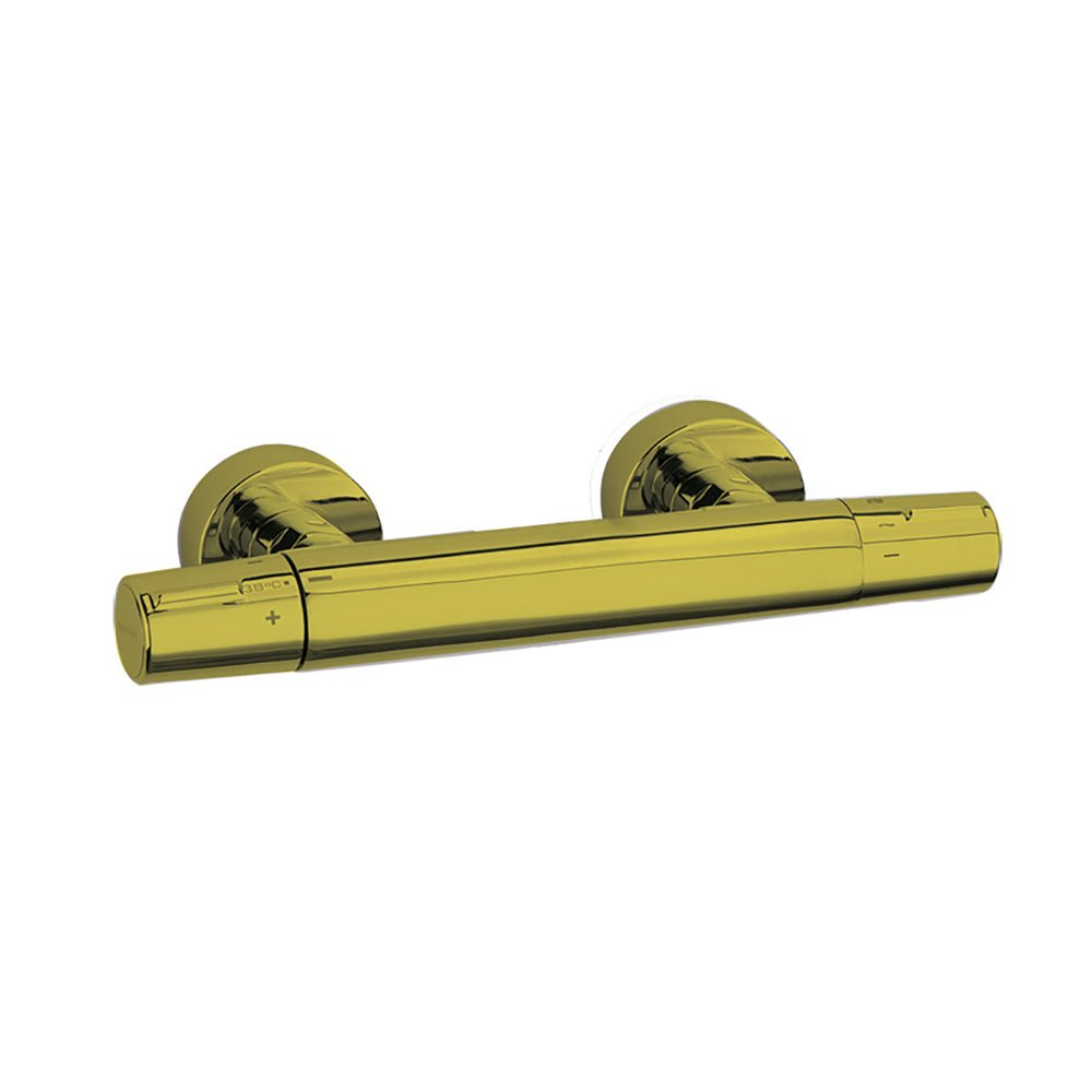 Ramon Soler - Tzar, cuerpo termostático de ducha, oro cepillado - BricoandPool