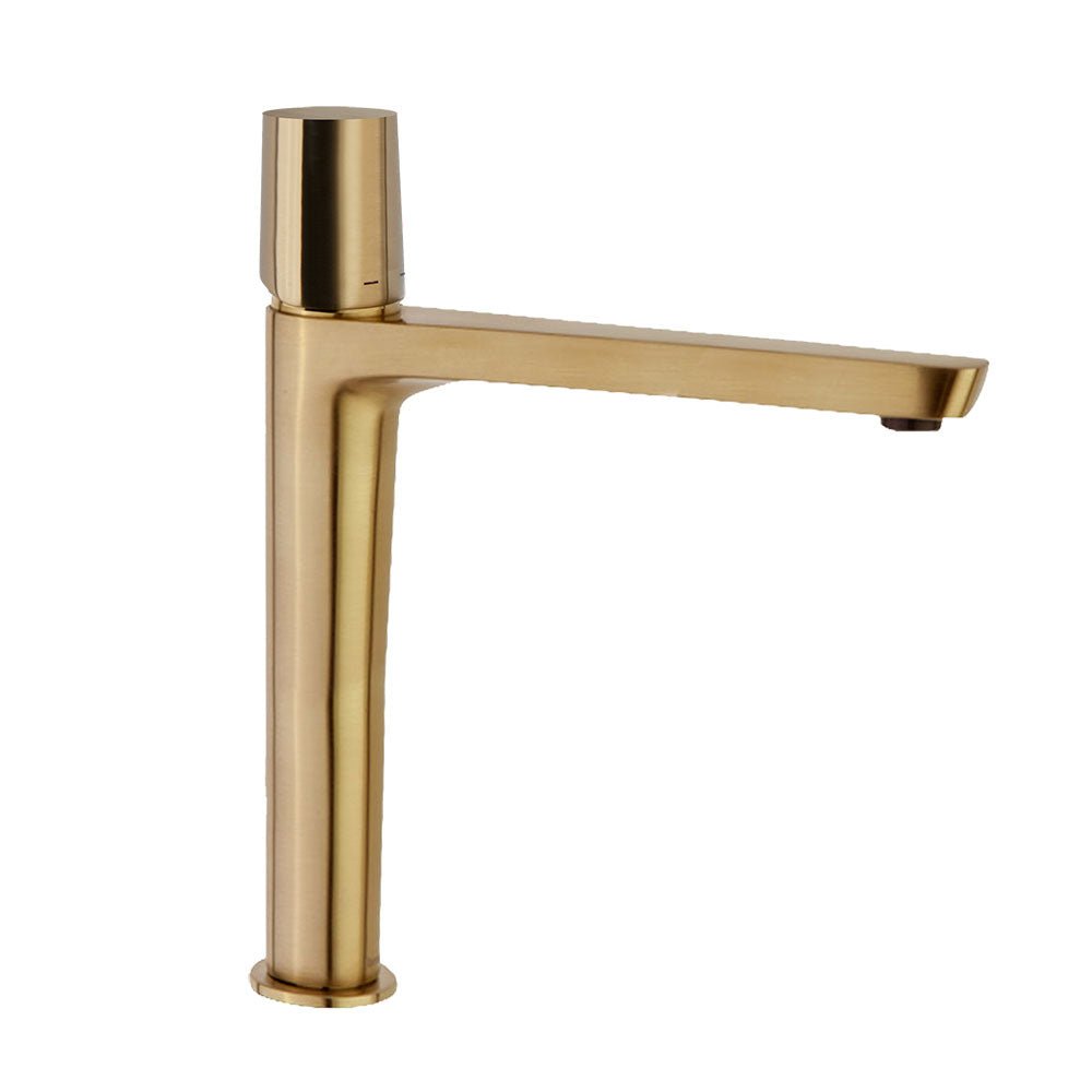 Ramon Soler - Tzar, monomando de lavabo XL, oro cepillado - BricoandPool