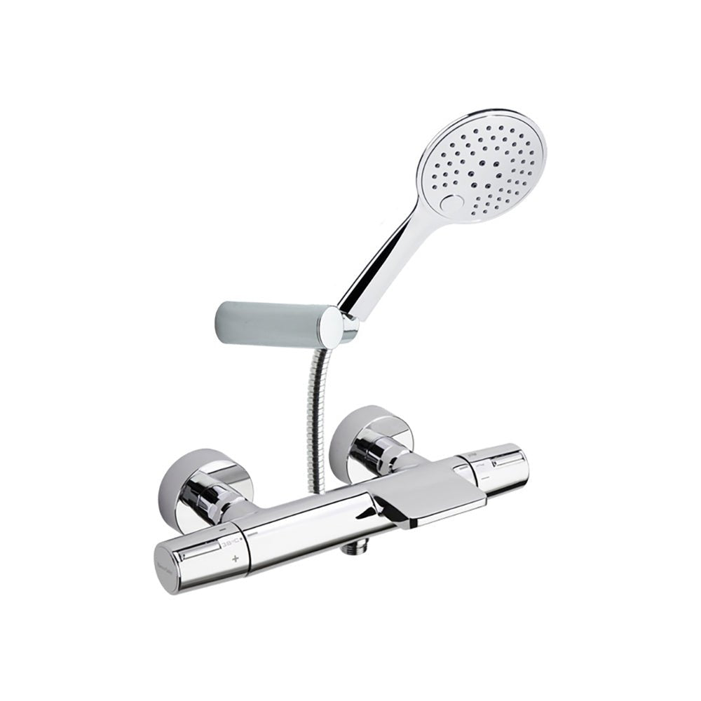 Ramon Soler - Tzar, termostático de baño - ducha con salida cascada, sistema S2, con equipo de ducha TR, cromo - BricoandPool