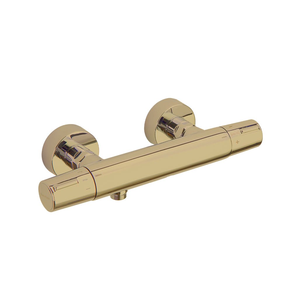 Ramon Soler - Tzar, termostático de ducha, sin equipo de ducha, oro cepillado - BricoandPool