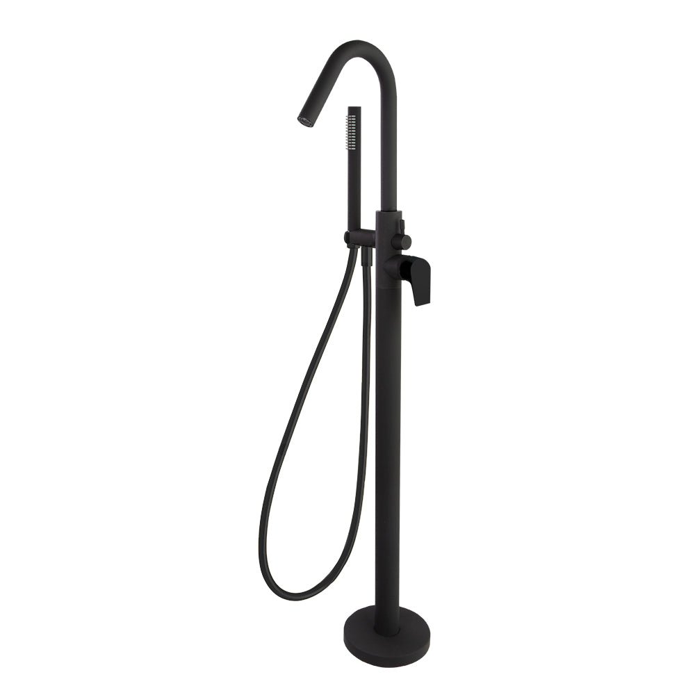 Ramon Soler - Urban Chic, columna monomando para bañera con equipo de ducha, negro mate - BricoandPool