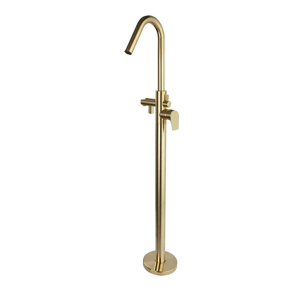 Ramon Soler - Urban Chic, columna monomando para bañera, oro cepillado - BricoandPool