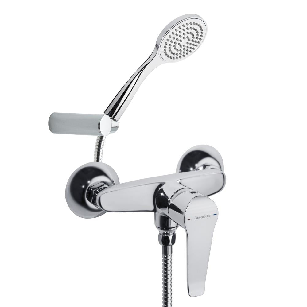 Ramon Soler - Ypsilon Plus, conjunto monomando de ducha con equipo de ducha, cromo - BricoandPool