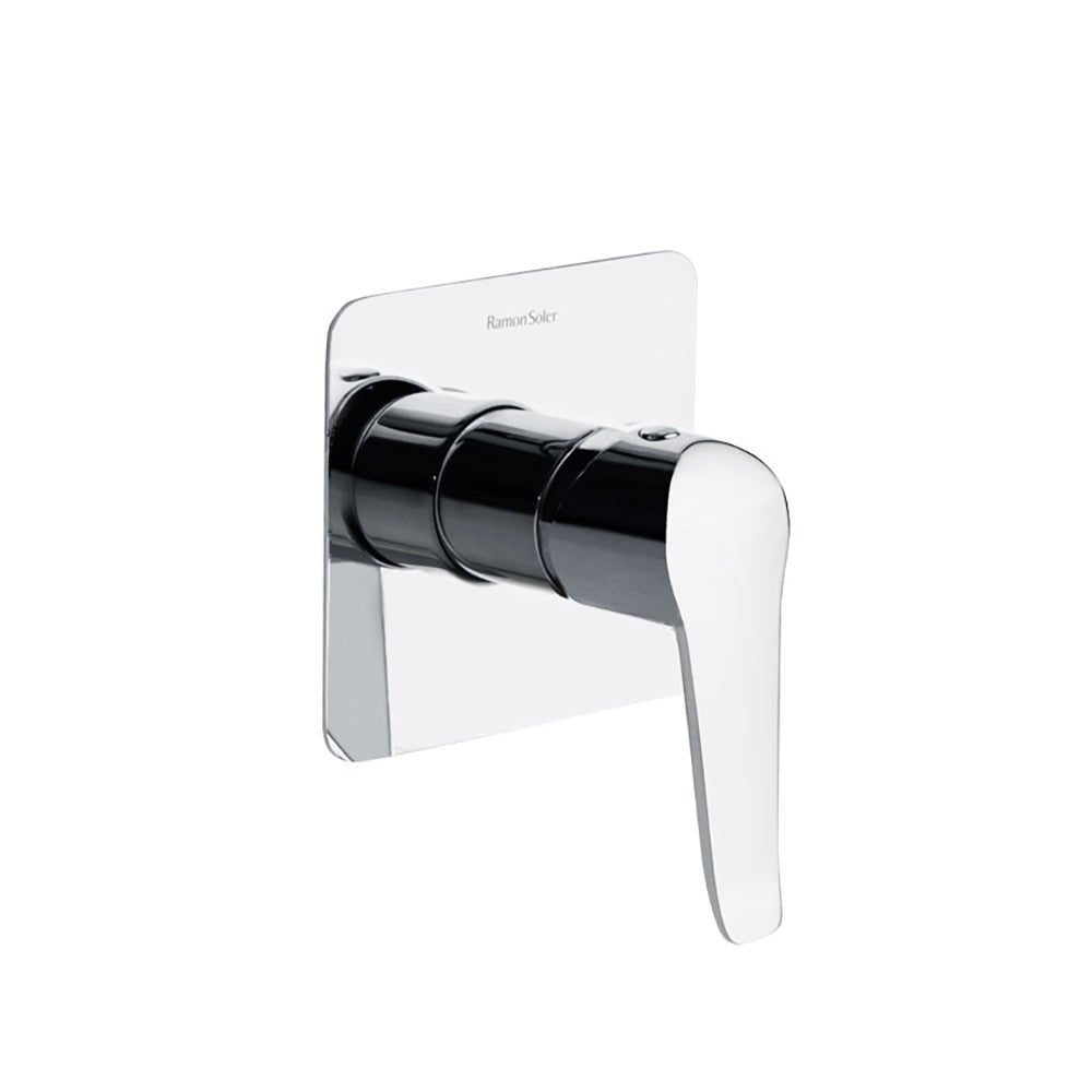 Ramon Soler - Ypsilon Plus, monomando de ducha empotrado 1 vía con placa metálica, cromo - BricoandPool