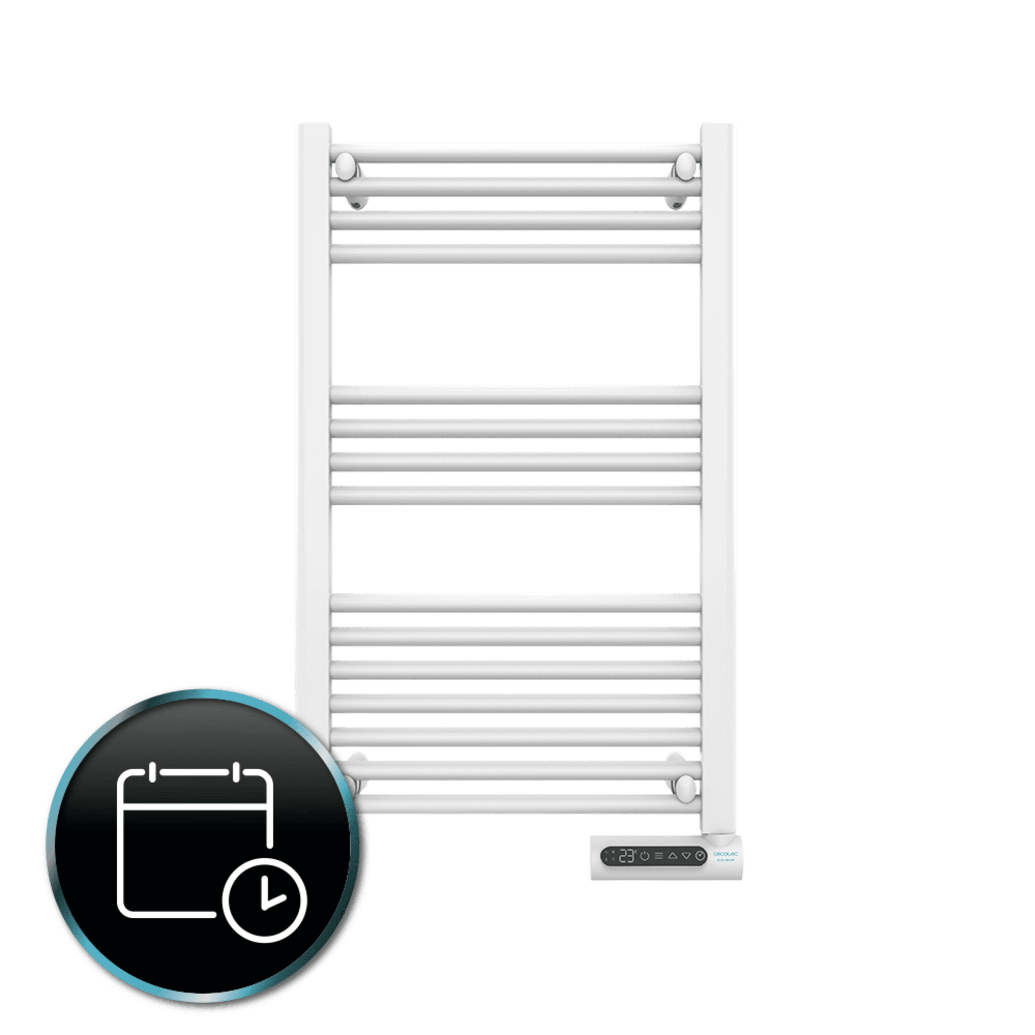 Cecotec Porte-Serviettes Électrique Ready Warm 9100 Smart Blanc 500 W avec Écran LED Digital