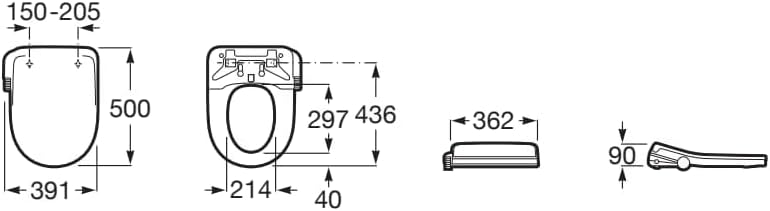 Roca - Asiento M4 Round - BricoandPool